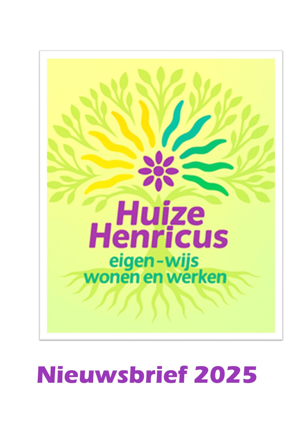 Nieuwsbrief 2025, pagina 1: Voorblad