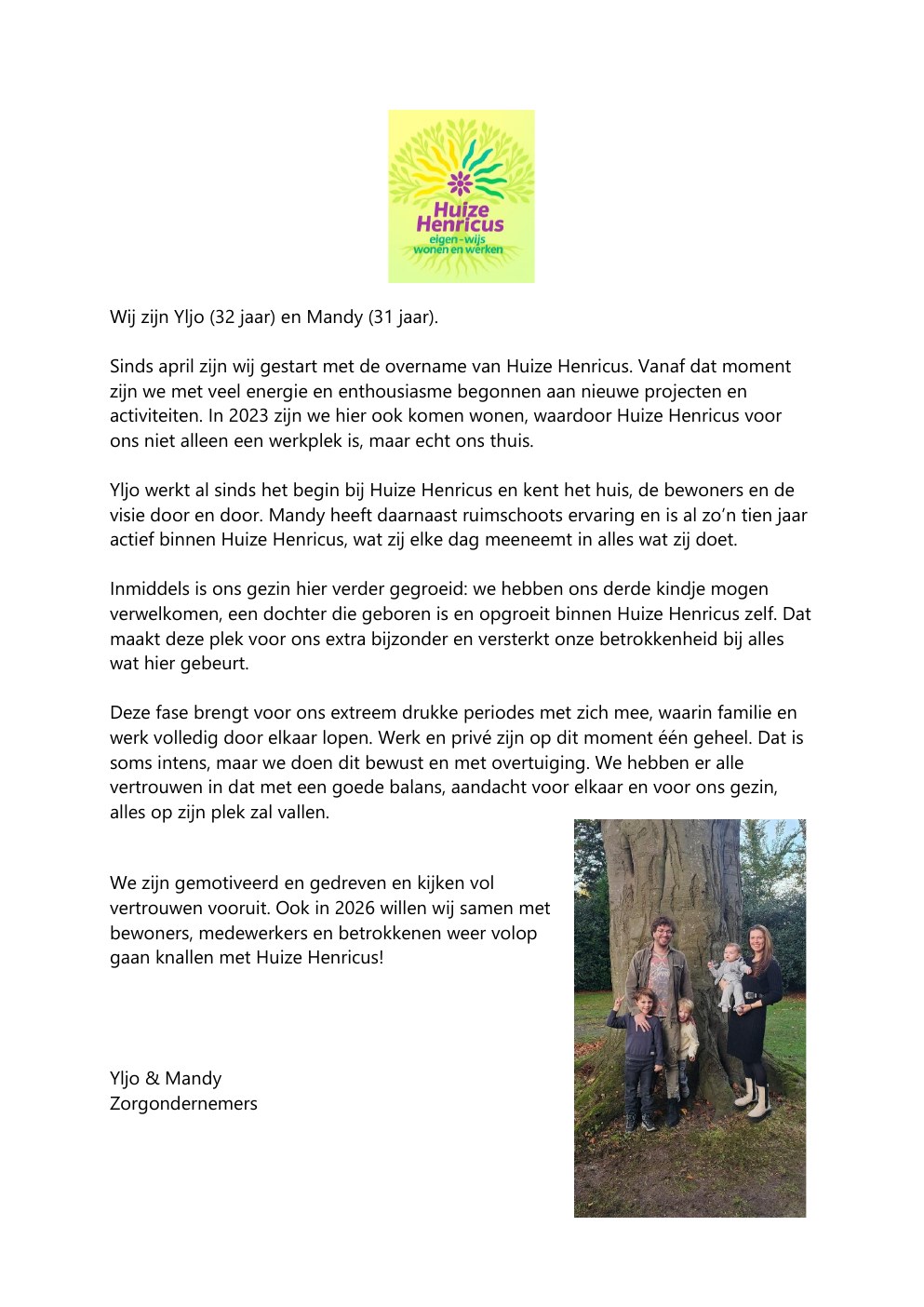 Nieuwsbrief 2025, pagina 2: Yljo en Mandy